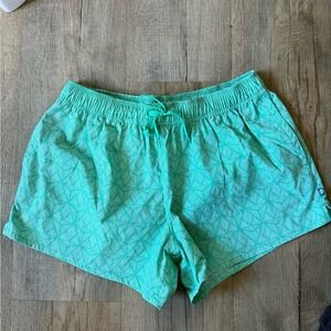 Lauren James Women's Green Geometric Pattern Shorts Size M